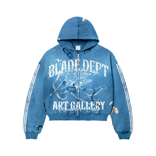 BLADE DEPT Bleu Hoodie